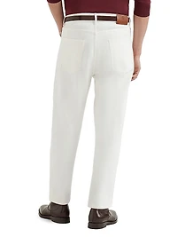 Garment Dyed Iconic Fit Five Pocket Trousers Slubbed Denim