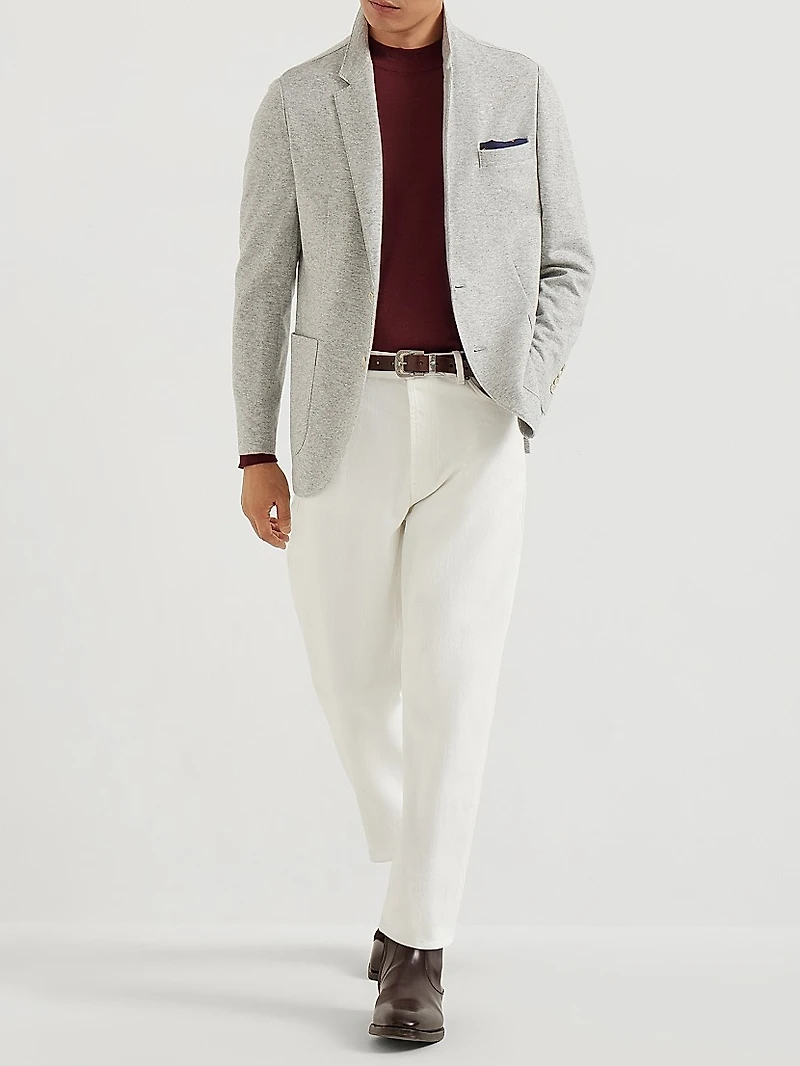 Garment Dyed Iconic Fit Five Pocket Trousers Slubbed Denim