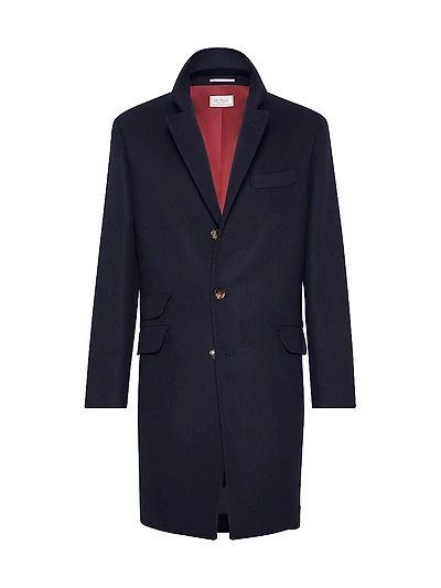 Wool Flannel Double Cloth Coat with Vents
