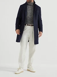 Wool Flannel Double Cloth Coat with Vents