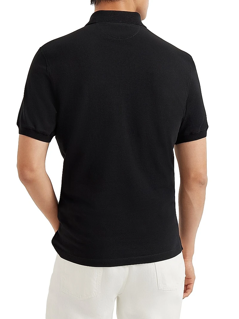 Cotton Piqué Polo Shirt with Logo