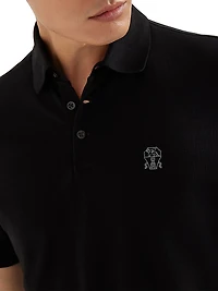 Cotton Piqué Polo Shirt with Logo