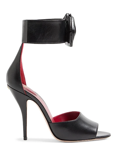 Drip Rose Kidskin 105MM Sandals with Crystals