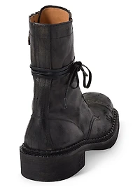 Leather Laced Booties