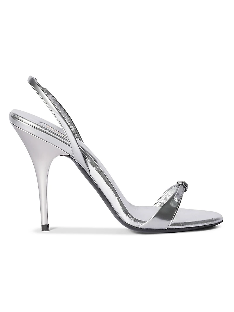 Metallic Leather Sandals