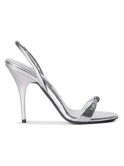 Metallic Leather Sandals