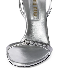 Metallic Leather Sandals