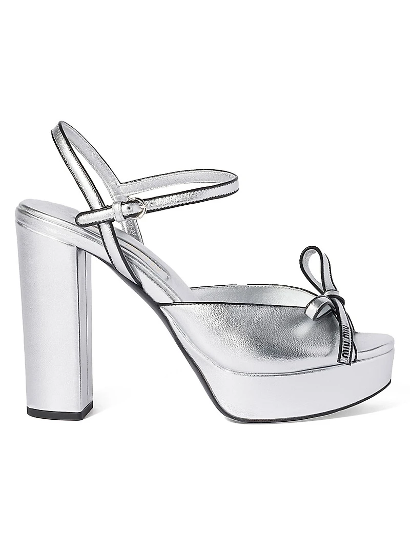 Mordoré Nappa Leather Platform Sandals