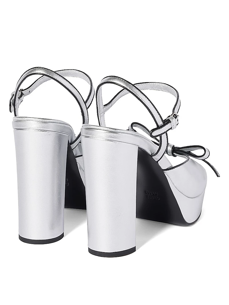 Mordoré Nappa Leather Platform Sandals