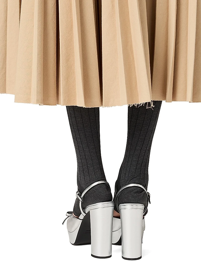 Mordoré Nappa Leather Platform Sandals