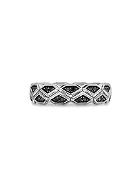 Hex Band Ring Sterling Silver