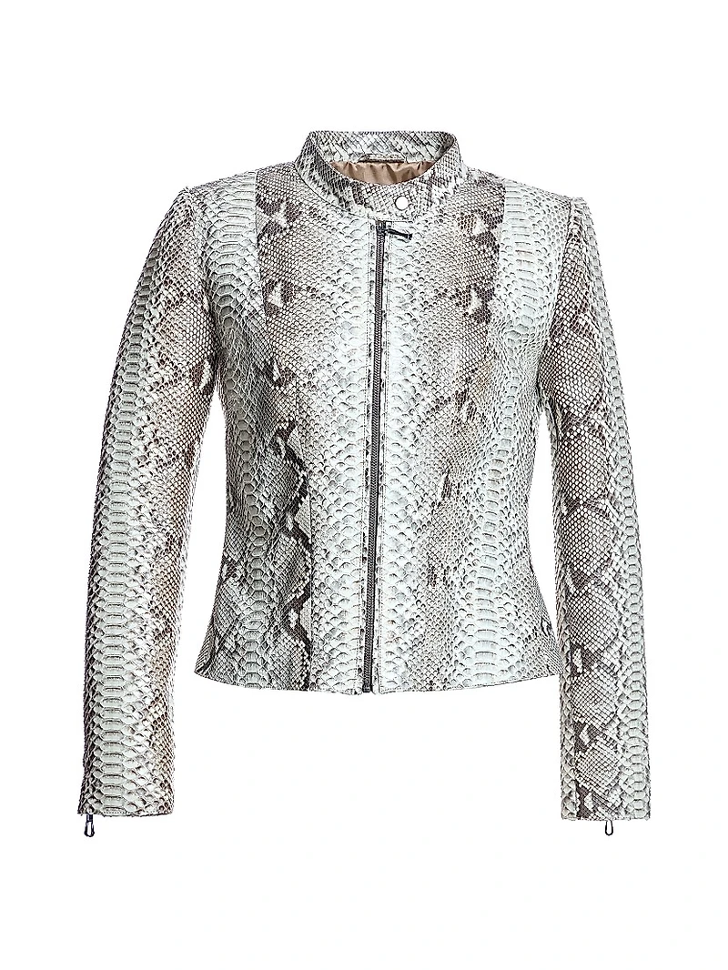 Python Leather Jacket