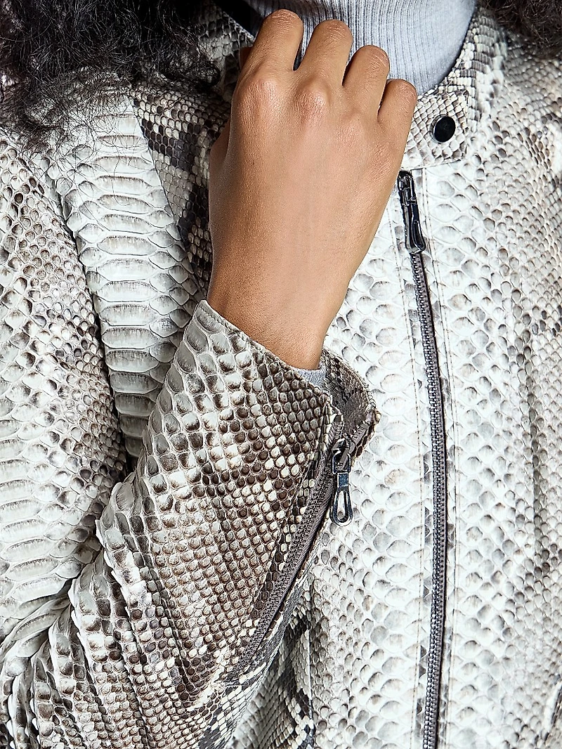 Python Leather Jacket