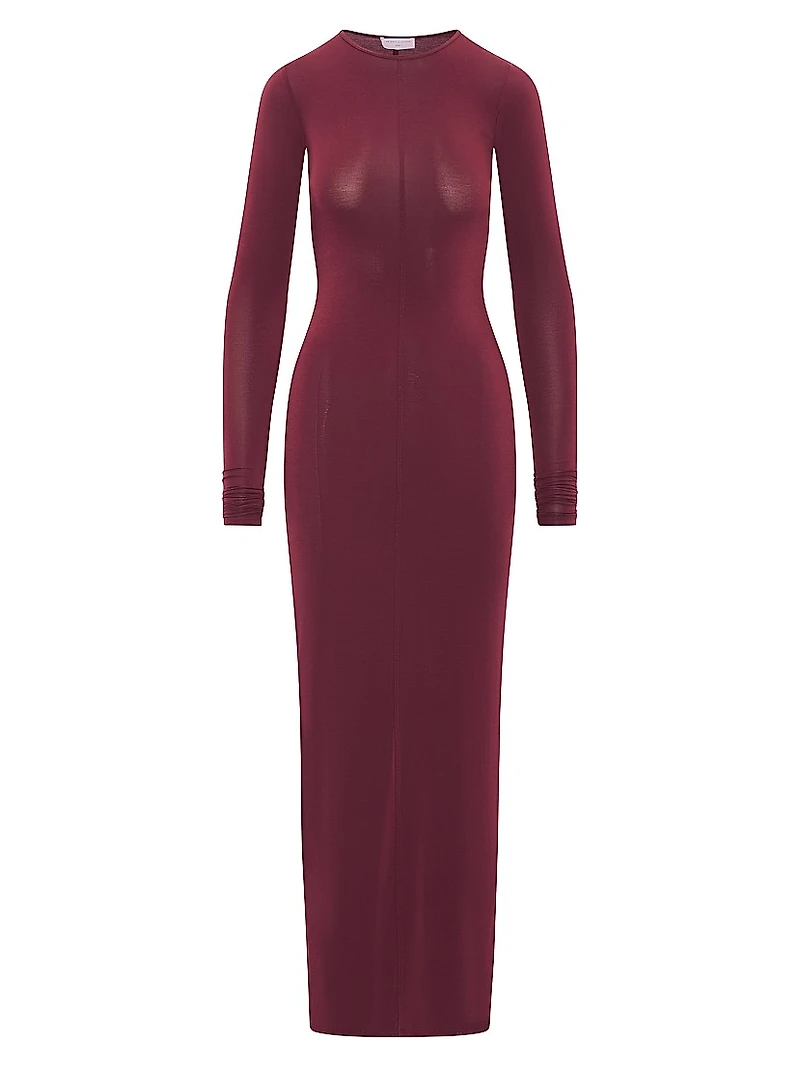 Carmen Long-Sleeve Body-Con Maxi Dress