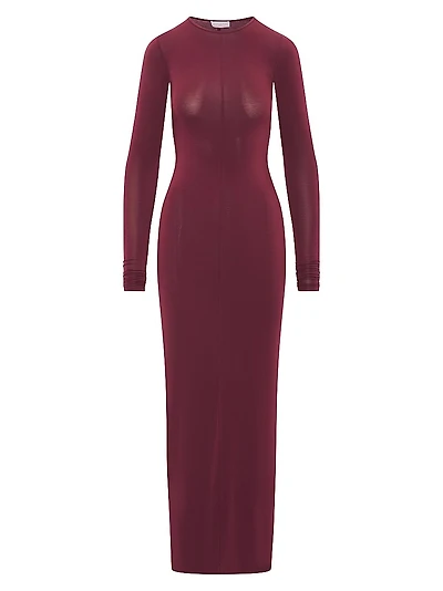 Carmen Long-Sleeve Body-Con Maxi Dress