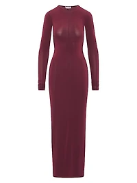 Carmen Long-Sleeve Body-Con Maxi Dress