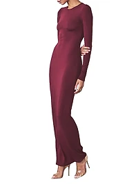 Carmen Long-Sleeve Body-Con Maxi Dress