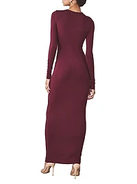 Carmen Long-Sleeve Body-Con Maxi Dress