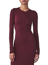 Carmen Long-Sleeve Body-Con Maxi Dress