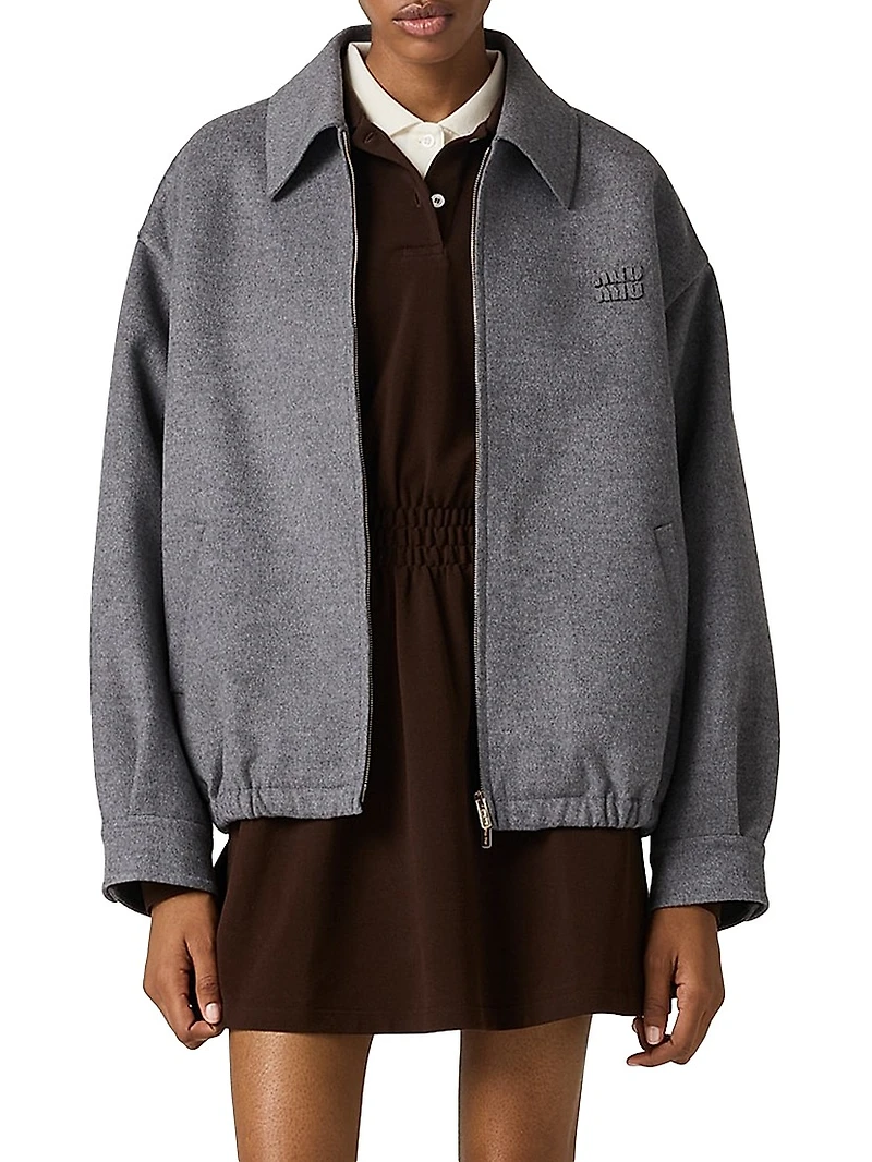 Double Cashmere Blouson Jacket