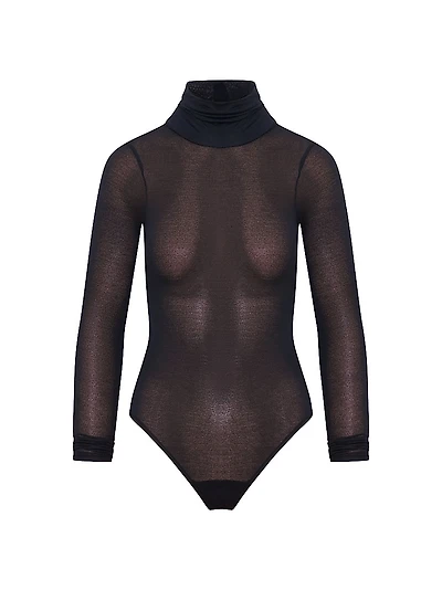 Marina Long-Sleeve Sheer Bodysuit
