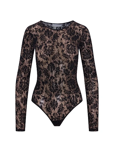 Core Dasha Lace Long-Sleeve Bodysuit
