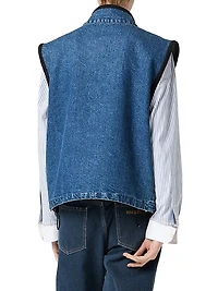 Cashmere Denim Blouson Vest