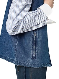 Cashmere Denim Blouson Vest