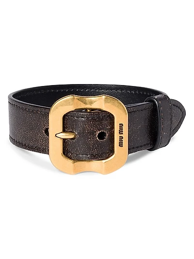 Nappa Leather Bracelet with Buckle