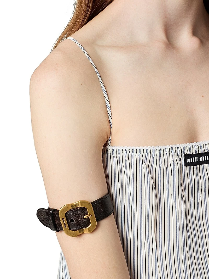 Nappa Leather Bracelet with Buckle