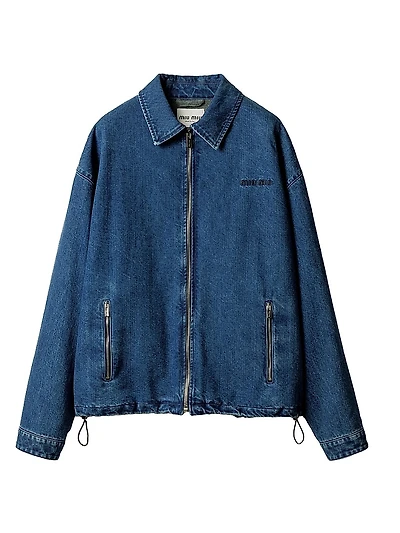 Cashmere Denim Blouson Jacket