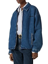 Cashmere Denim Blouson Jacket