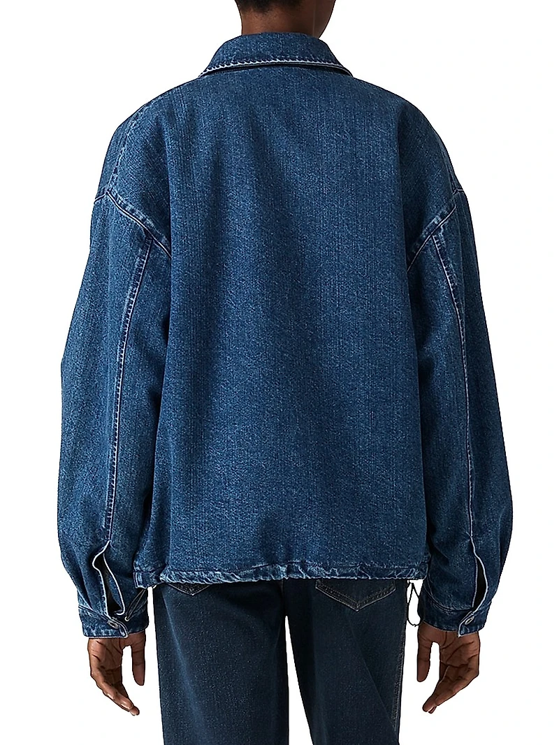 Cashmere Denim Blouson Jacket