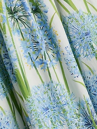 Allium-Print Embroidered Cotton Poplin Cocktail Dress