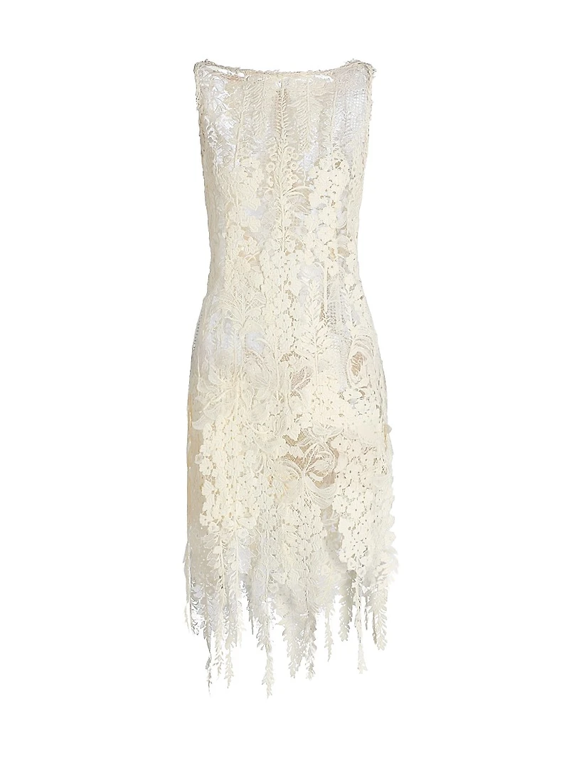 Foxgloves Guipure Lace Minidress
