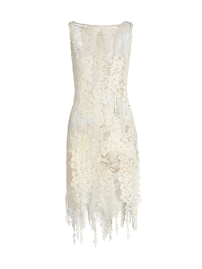 Foxgloves Guipure Lace Minidress