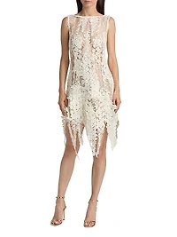 Foxgloves Guipure Lace Minidress