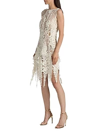 Foxgloves Guipure Lace Minidress