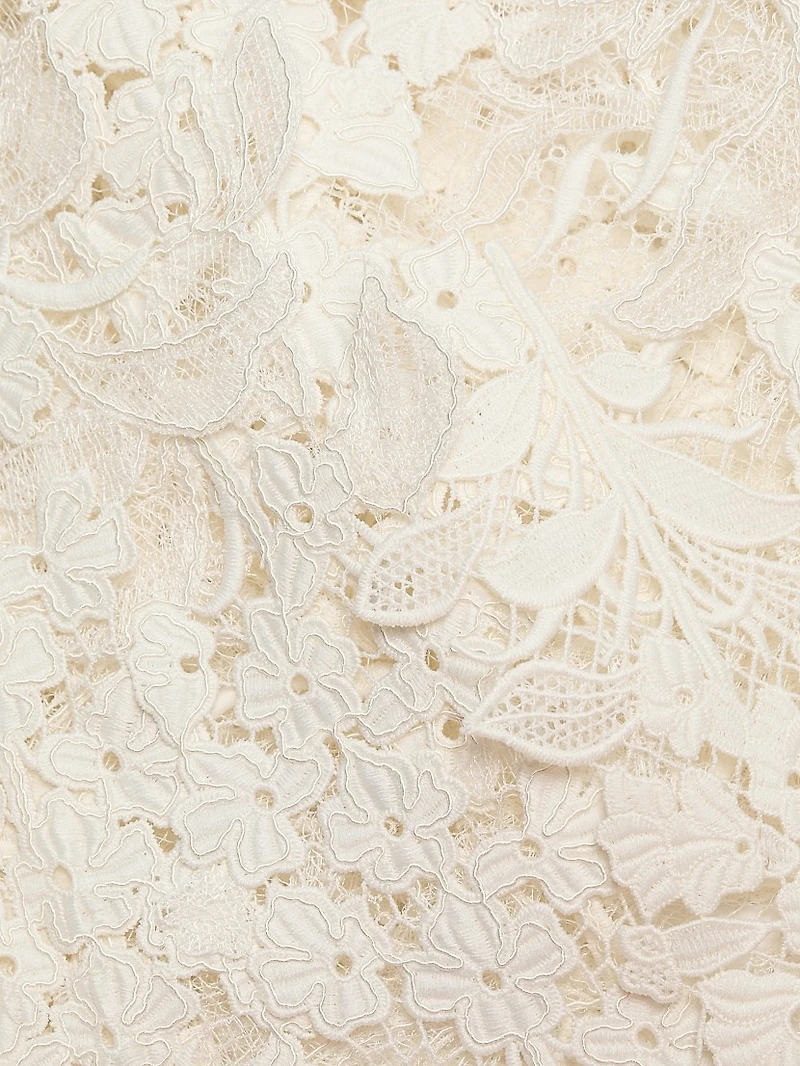 Foxgloves Guipure Lace Minidress