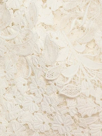 Foxgloves Guipure Lace Minidress