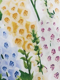 Foxgloves-Print Cotton-Blend Cardigan