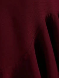 Asymmetric Stretch-Wool Long-Sleeve Minidress