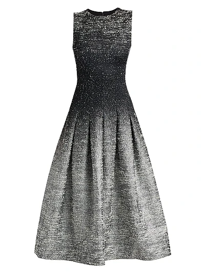 Ombré Bouclé A-Line Cocktail Dress