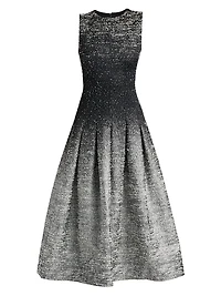 Ombré Bouclé A-Line Cocktail Dress