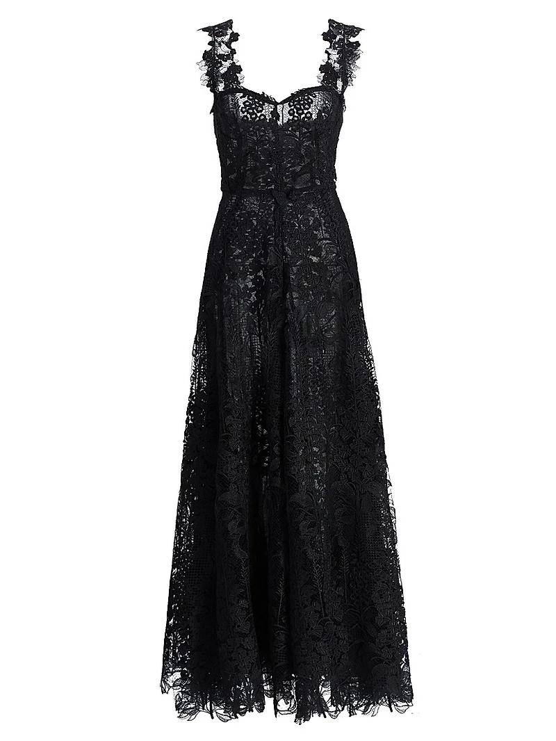 Foxgloves Guipure Lace Gown