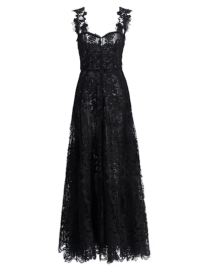 Foxgloves Guipure Lace Gown