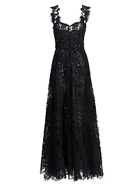 Foxgloves Guipure Lace Gown
