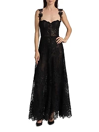 Foxgloves Guipure Lace Gown