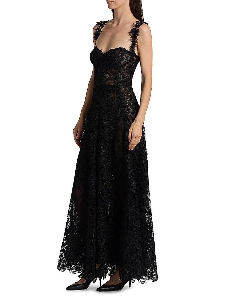 Foxgloves Guipure Lace Gown