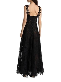 Foxgloves Guipure Lace Gown